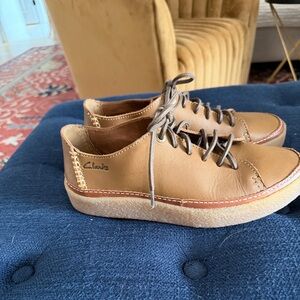 Clarks Men's Brown Leather Sneakers